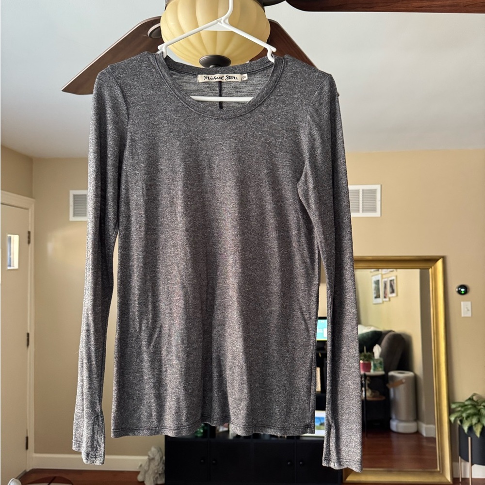Michael Stars Charcoal Long Sleeve Tee
